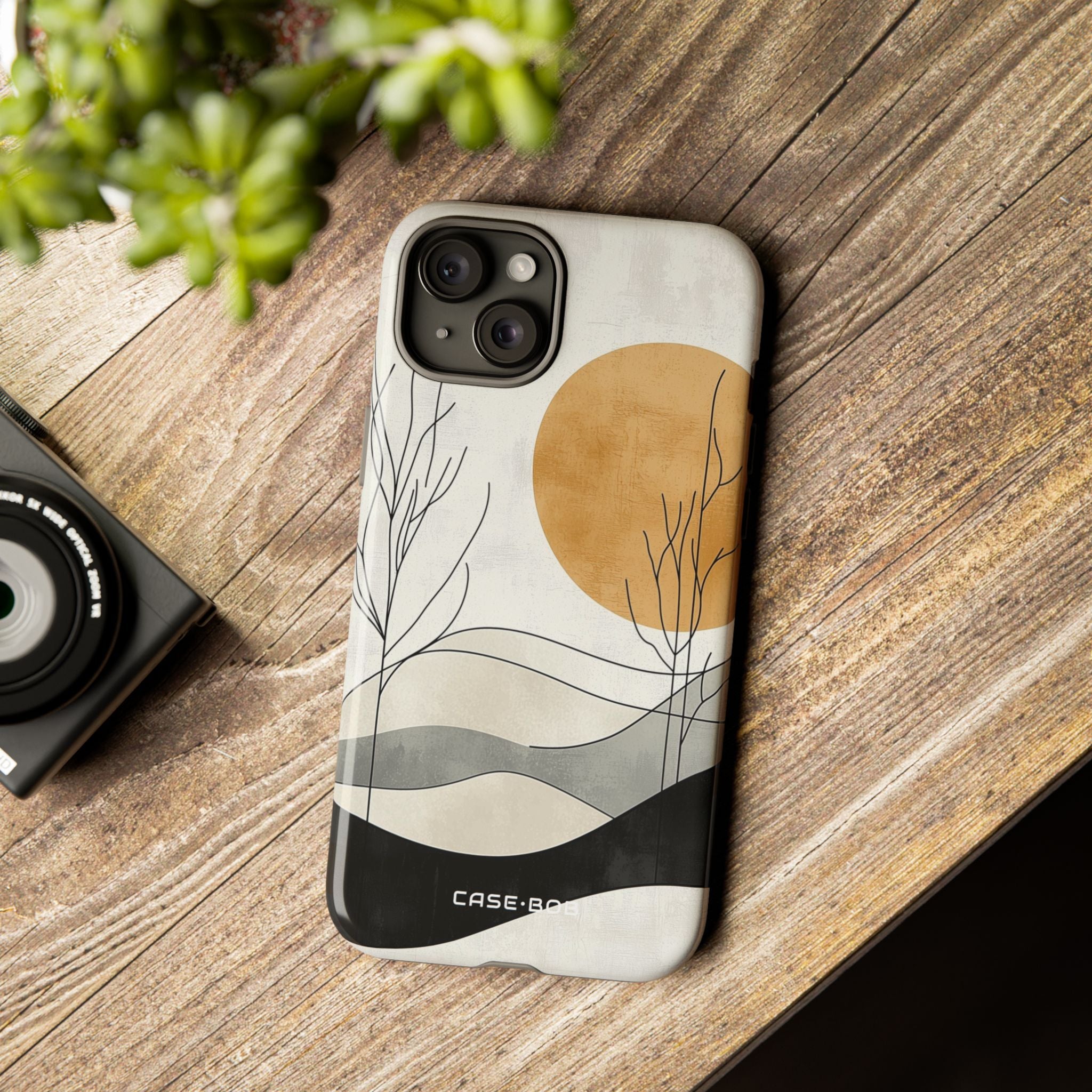 Orange Halo iPhone 15 Plus Case - Tough