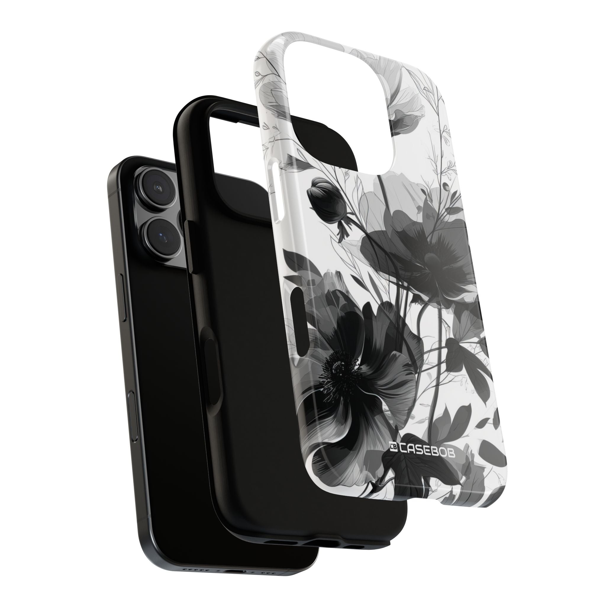 Elegant Monochrome Botanical Elegance - for iPhone 16