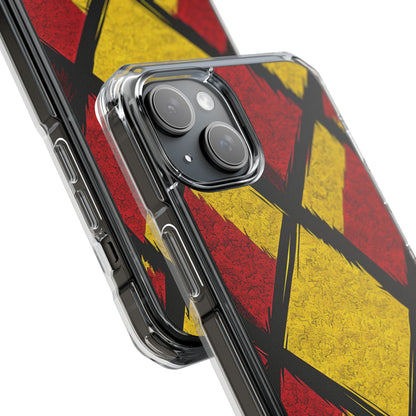 Cracked Diamond Grid iPhone 15 Plus Case - Impact
