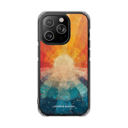 Sunburst Energy - Clear Impact iPhone 14 Phone Case