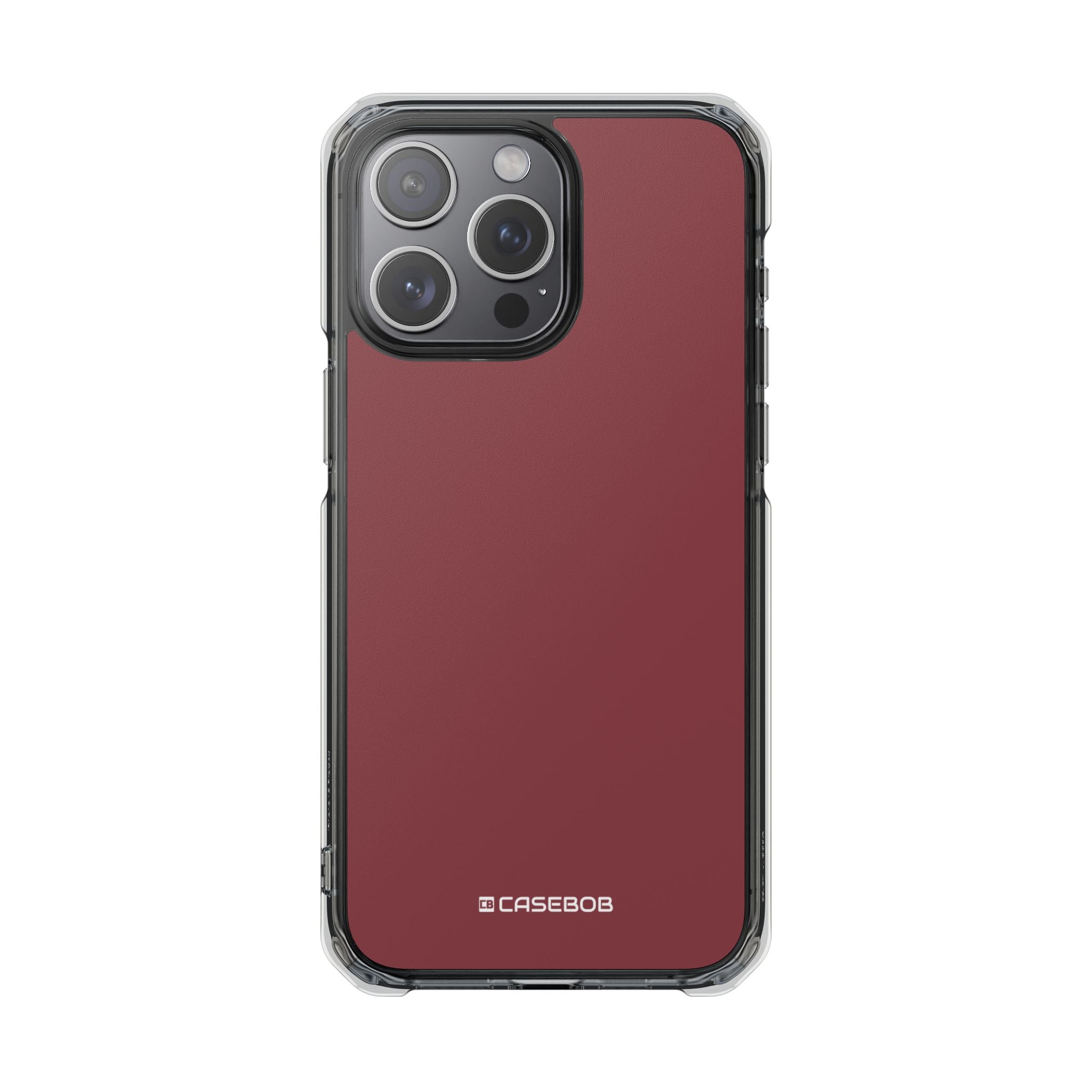 Cordovan Red - Clear Impact Case for iPhone