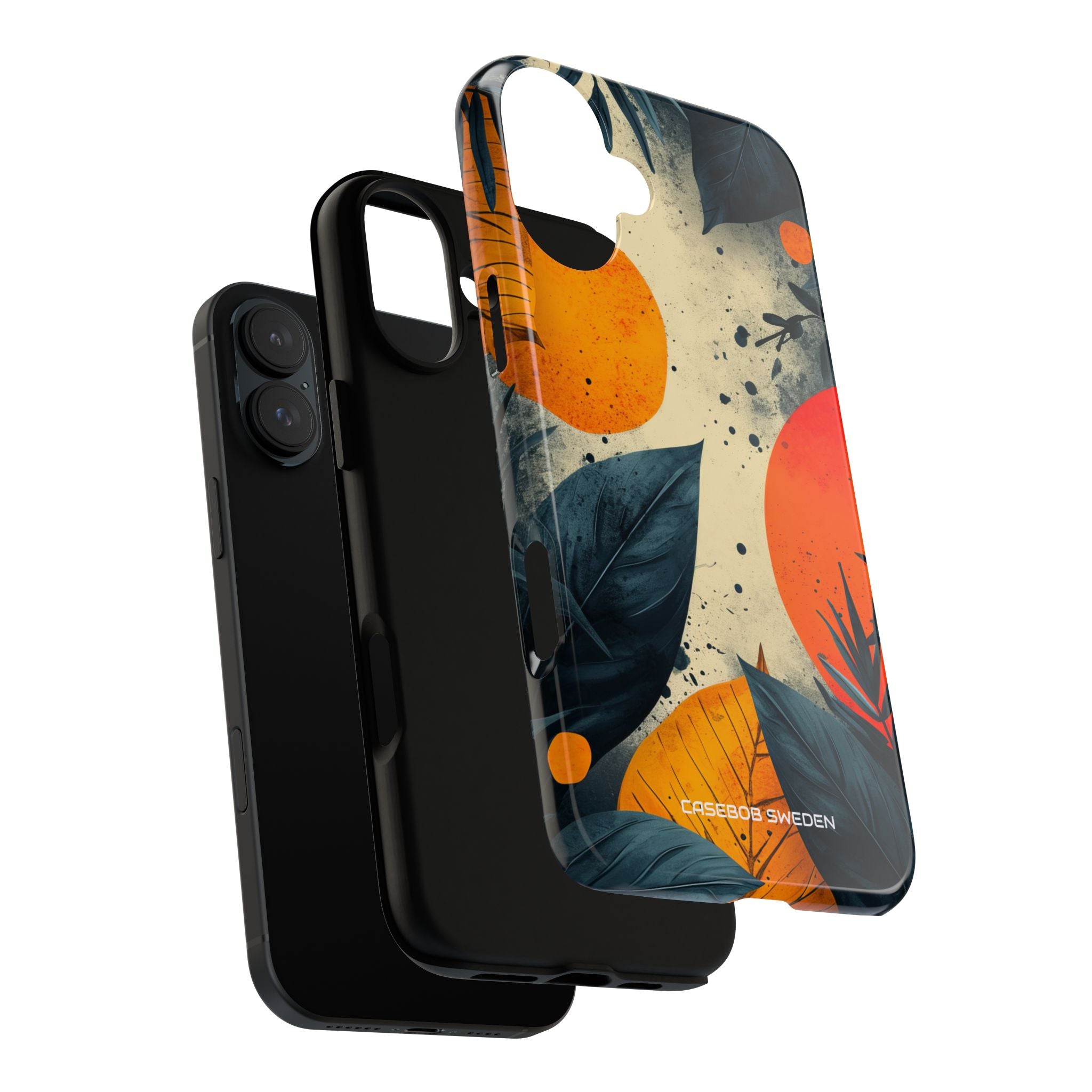 Tropical Blue Leaves - Tough iPhone 16 Phone Case