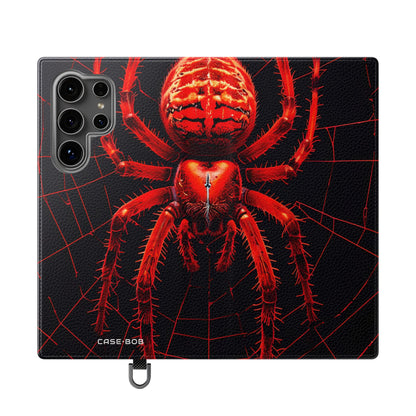 Crimson Spinnenweb - Samsung S24 Ultra Case - Portemonnee