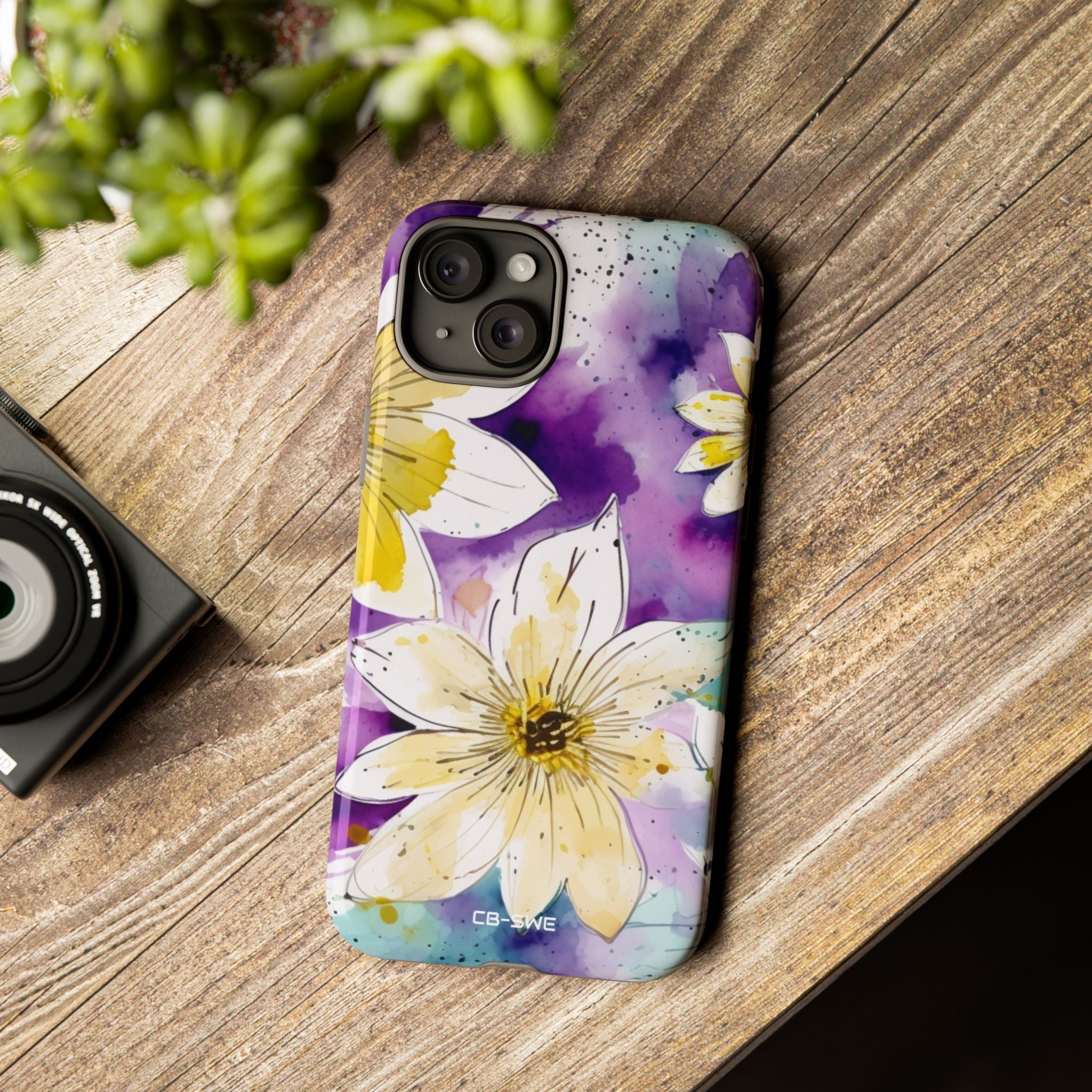Vibrant Watercolor Flowers - iPhone Case
