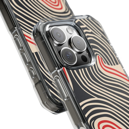 Wavy Red Flow iPhone 16 - Impact Clear+