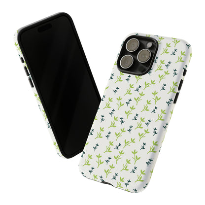 White Flower Pattern - Protective Phone Case