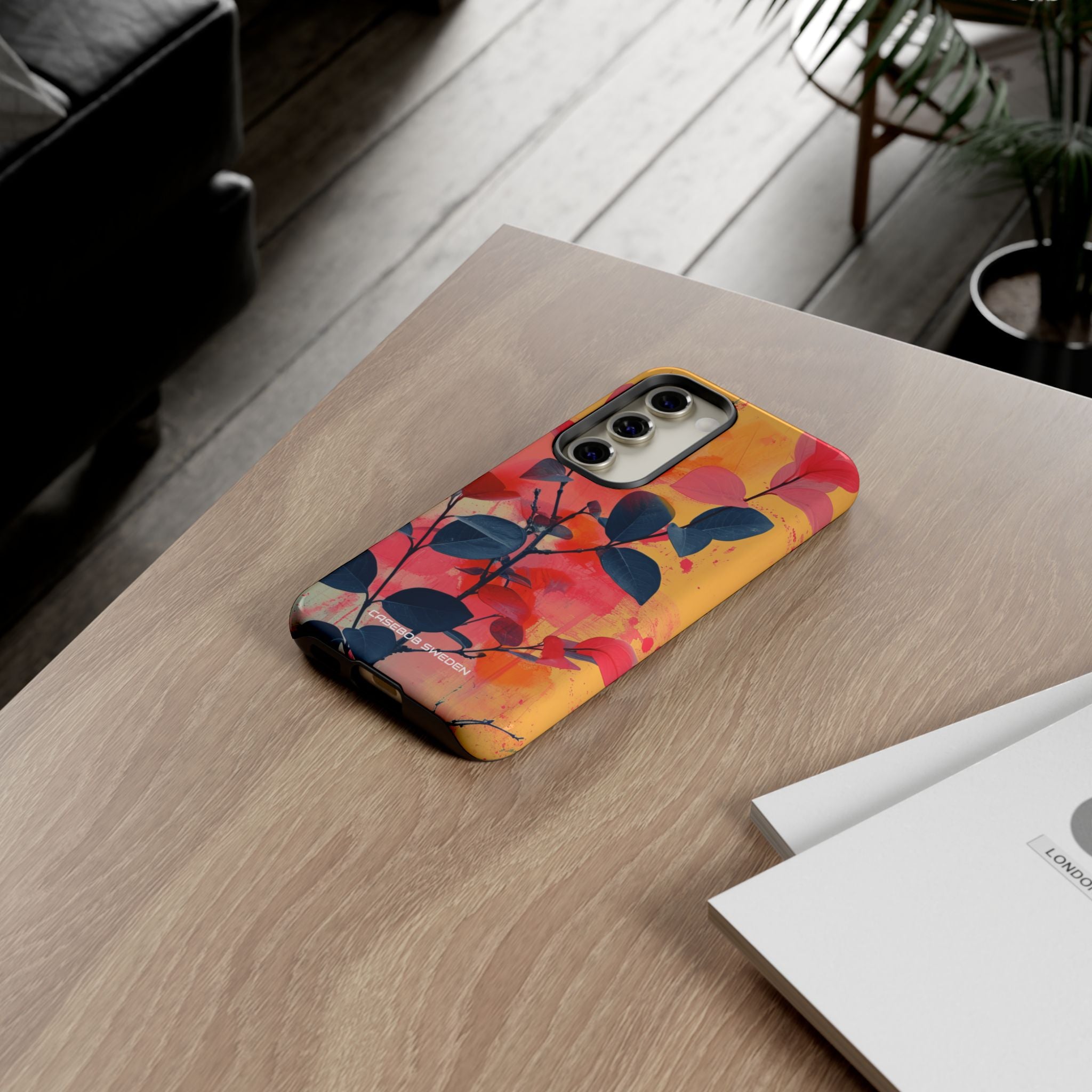 Yellow Botanical Splash - Tough Samsung S23 Phone Case