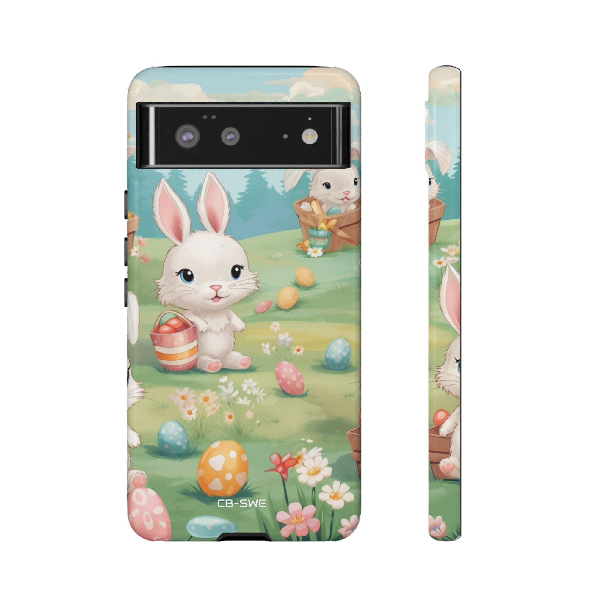 Bunnies Hunt Eggs - Google Pixel Case