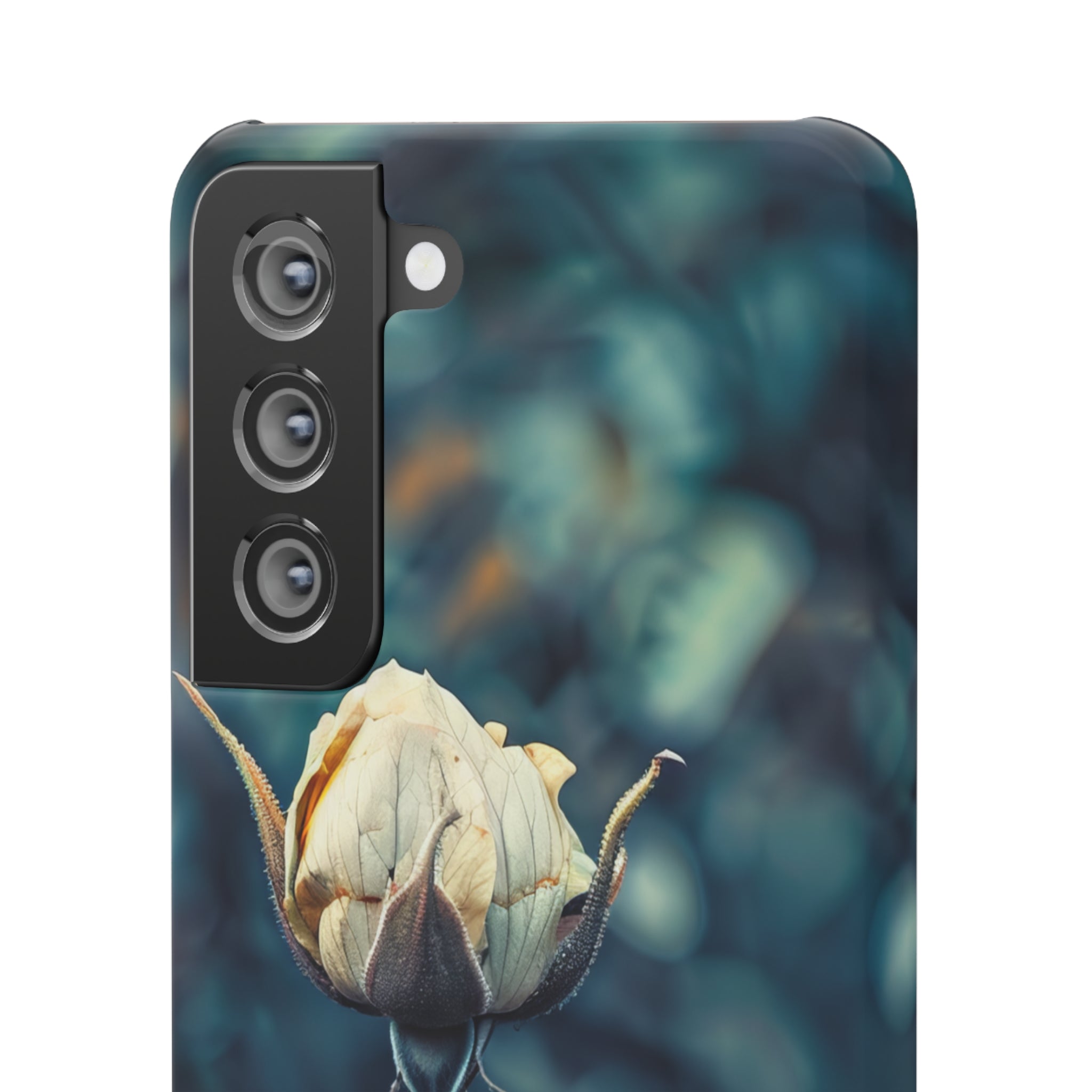 Teal Rosebud Serenade | Slim Phone Case for Samsung