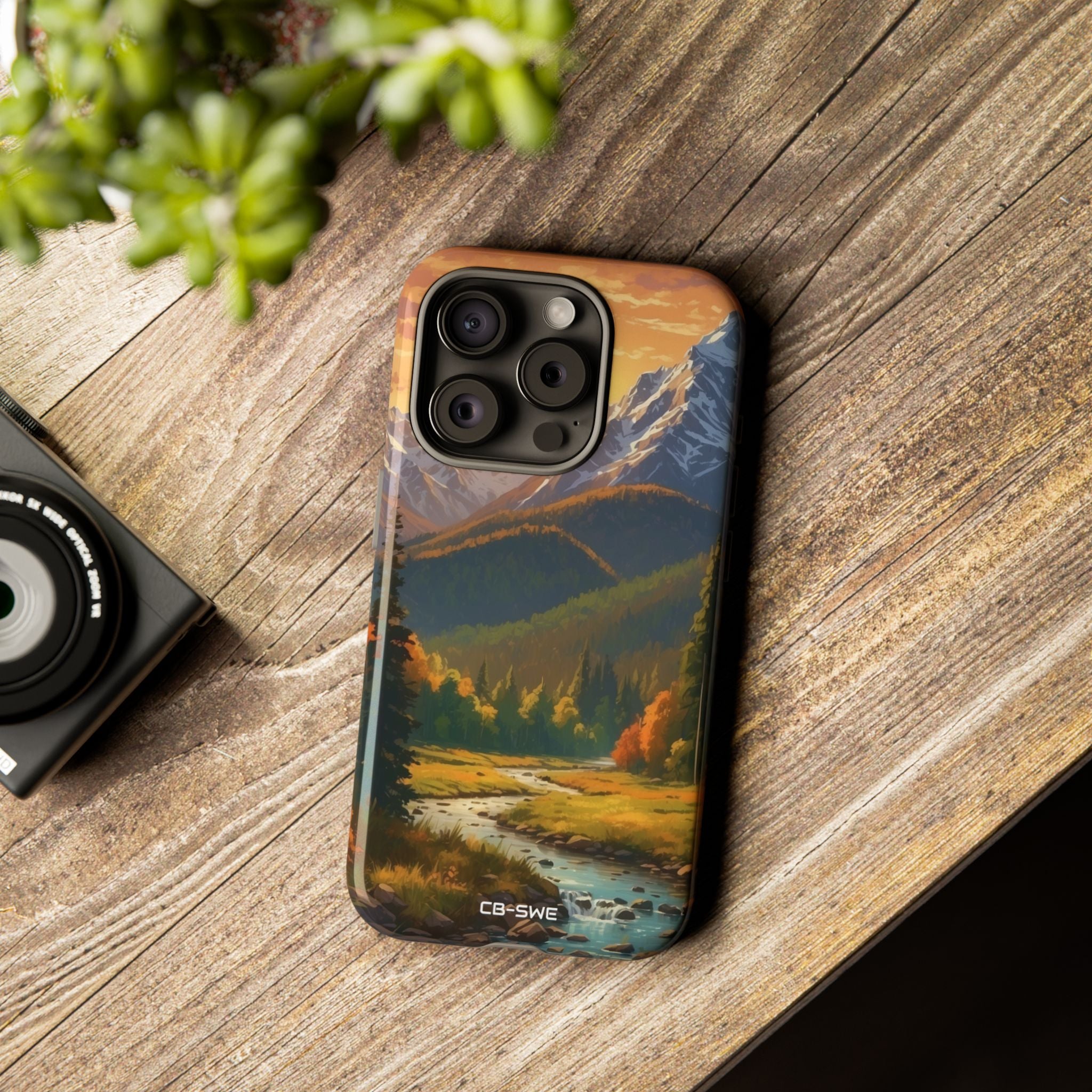 Mountain Reflections Glimmer - iPhone Case