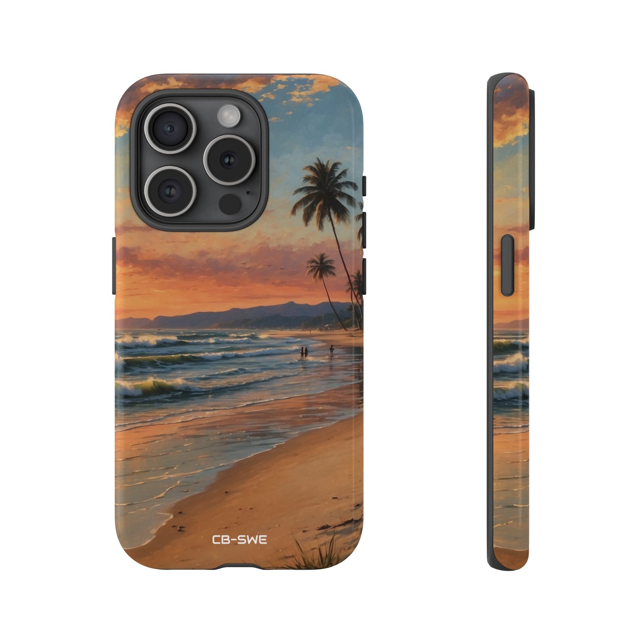 Golden Waves Embrace - iPhone Case
