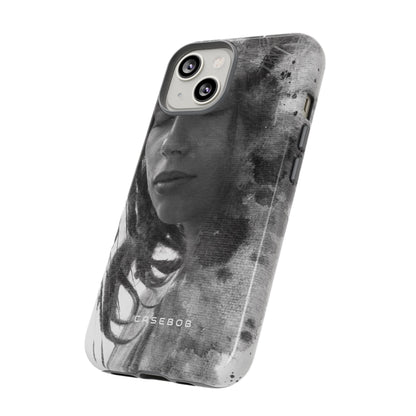 Portrait Lady Phone Case - Protective Phone Case