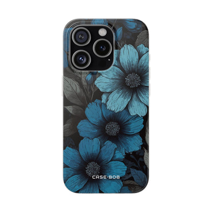 Blue Petal Radiance iPhone 15 Pro Case - Soft