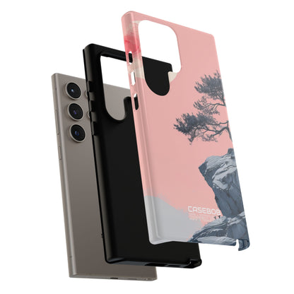Solitudine sulla scogliera rosa Samsung S24 - Tough