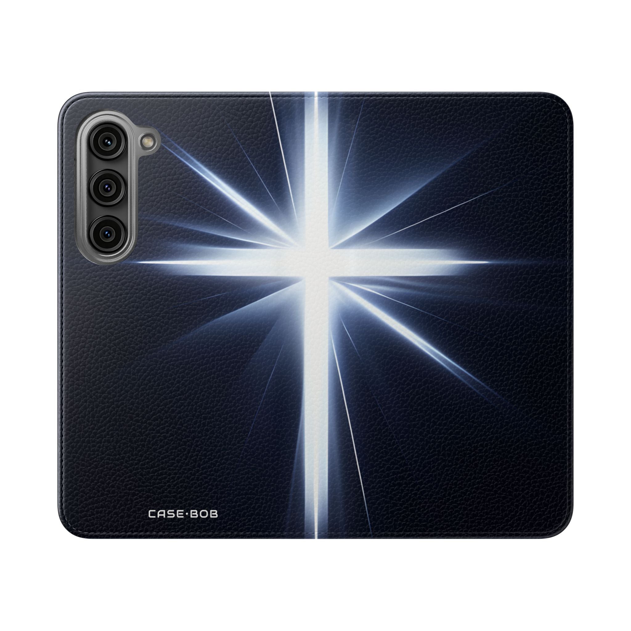 Hehkuva risti-isku - Samsung S23 -lompakkokotelo