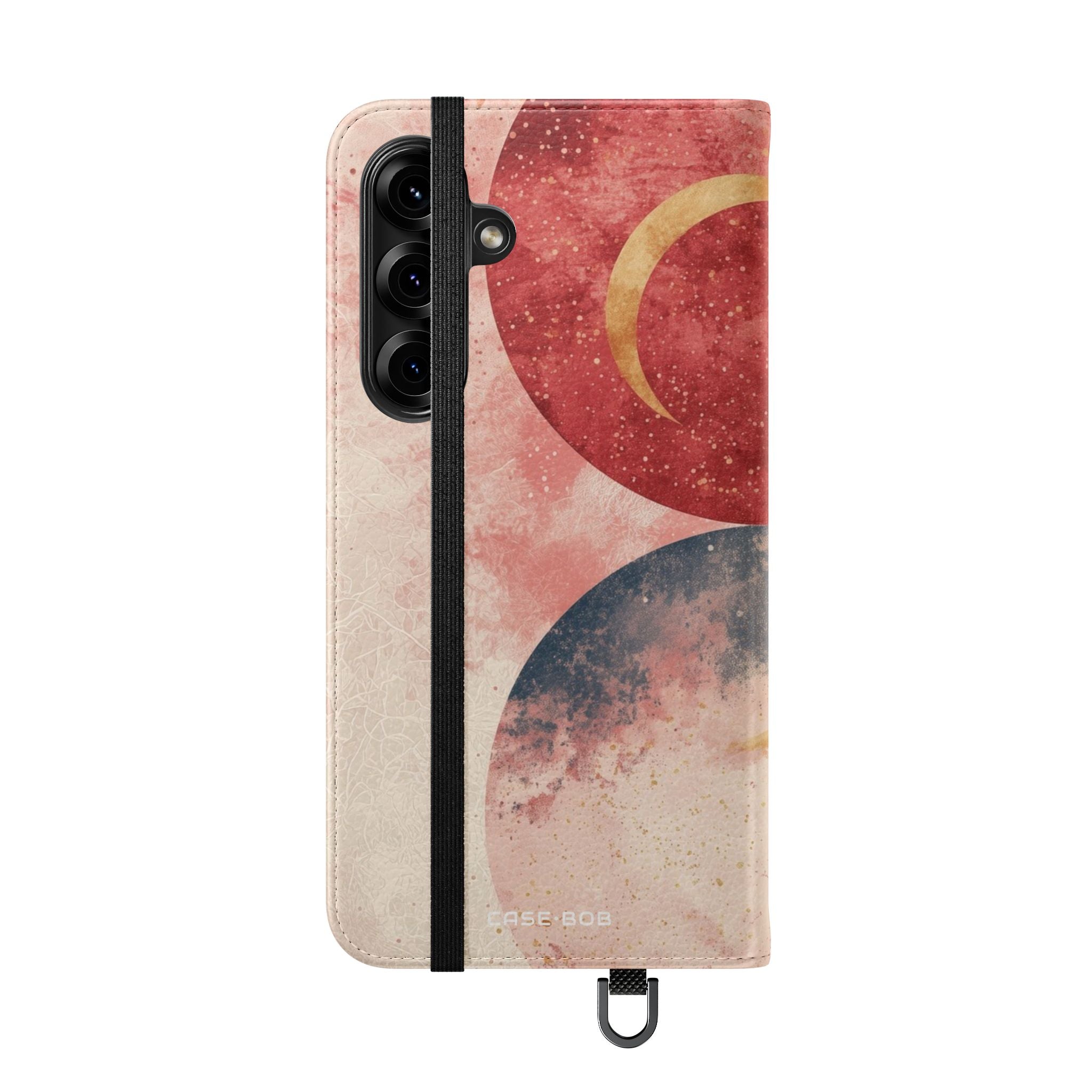 Golden Crescents Crimson - Samsung S25+ Case - Wallet