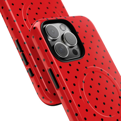 Crimson Dot Matrix iPhone 16 Pro Max Case - Tough+