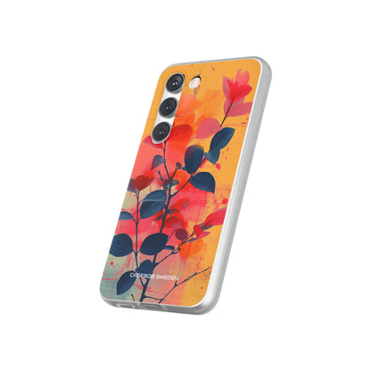 Yellow Botanical Splash - Flexi Samsung S23 Phone Case