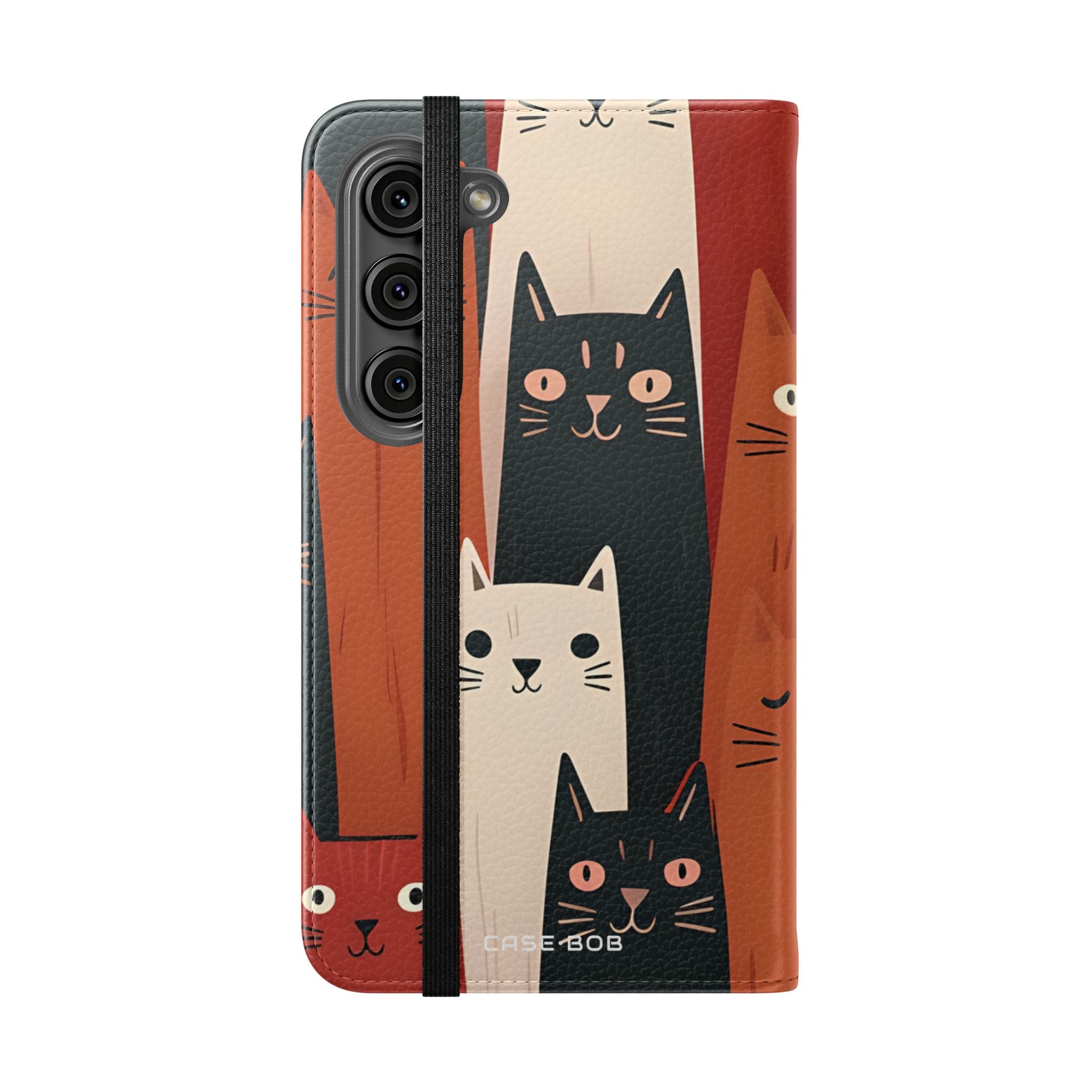 Cat Columns Orange - Samsung S23 Case - Wallet