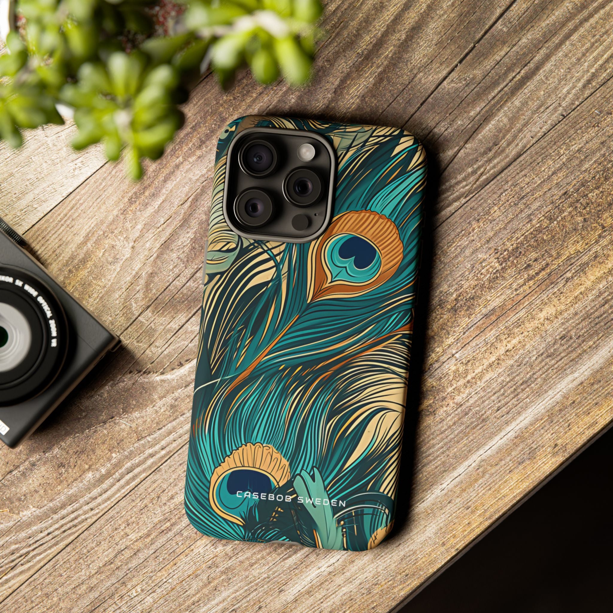 Art Nouveau Peacock Elegance iPhone 15 - Tough Phone Case