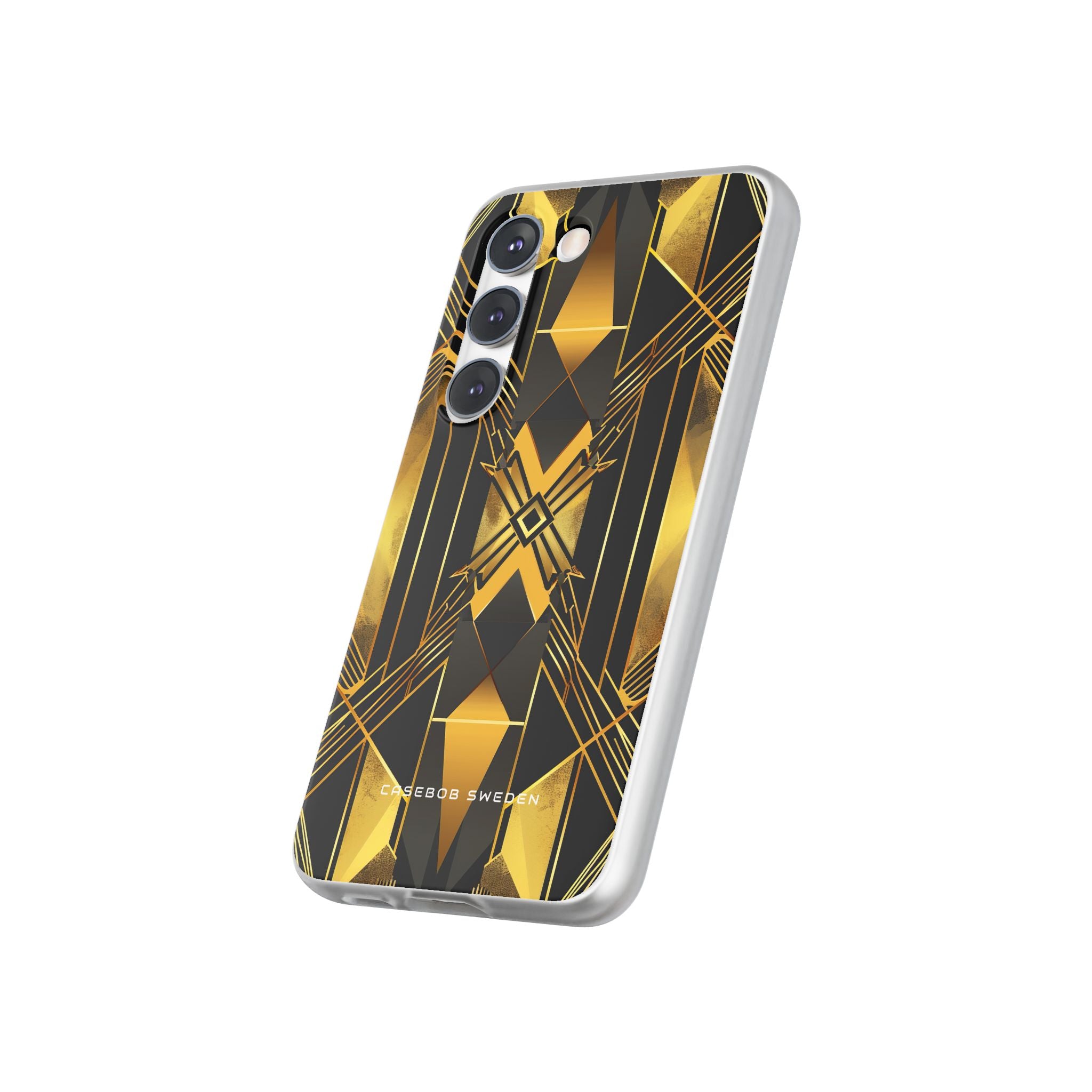 Golden Geometric Elegance Samsung S23 - Flexi Phone Case