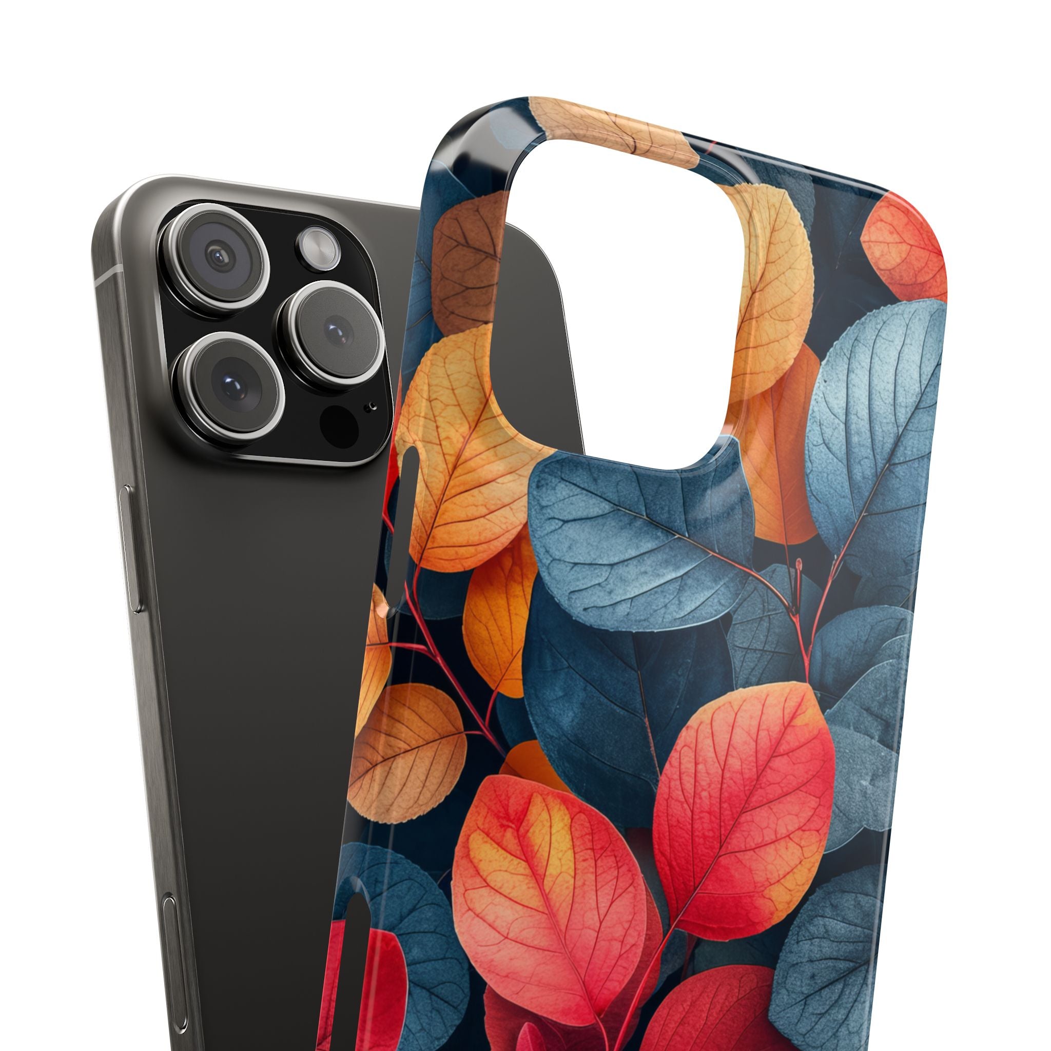 Vibrant Nature Leaves - Slim iPhone 16 Phone Case