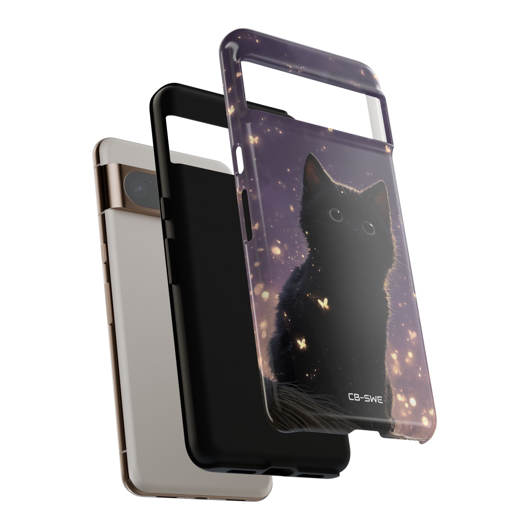 Whimsical Cat Soars - Google Pixel Case
