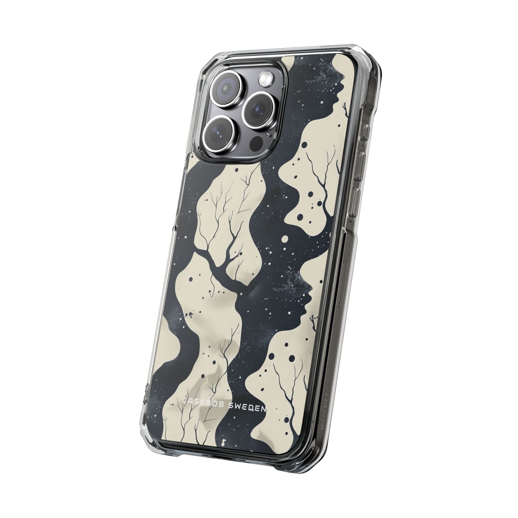 Organic Fluid Silhouettes with Cosmic Depth iPhone 15 - Clear Impact Phone Case