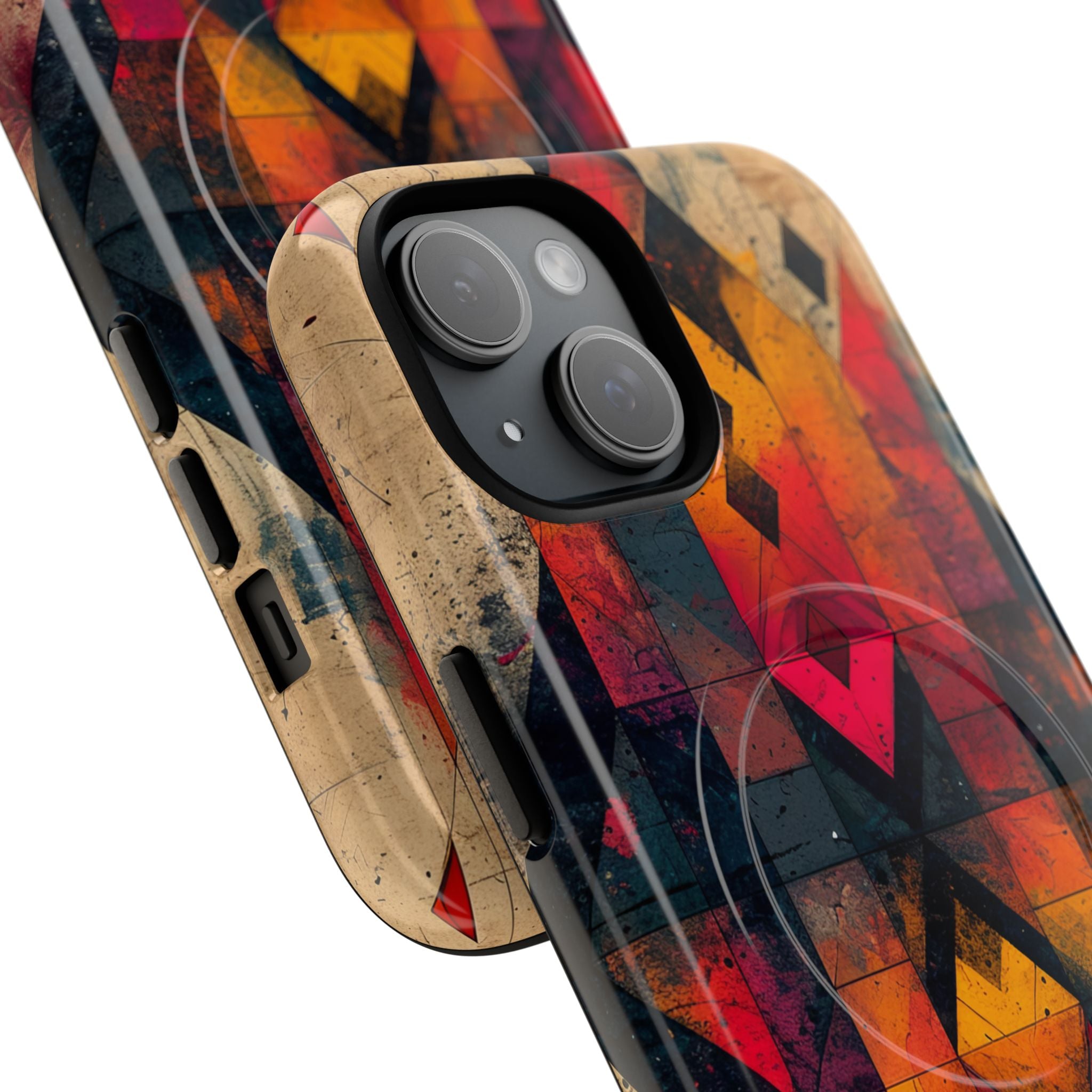 Fiery Symmetry Fusion iPhone 15 - Tough+