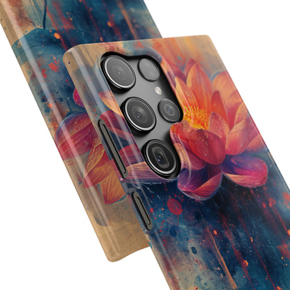 Lotus Blossom Art - Slim Samsung S23 Phone Case