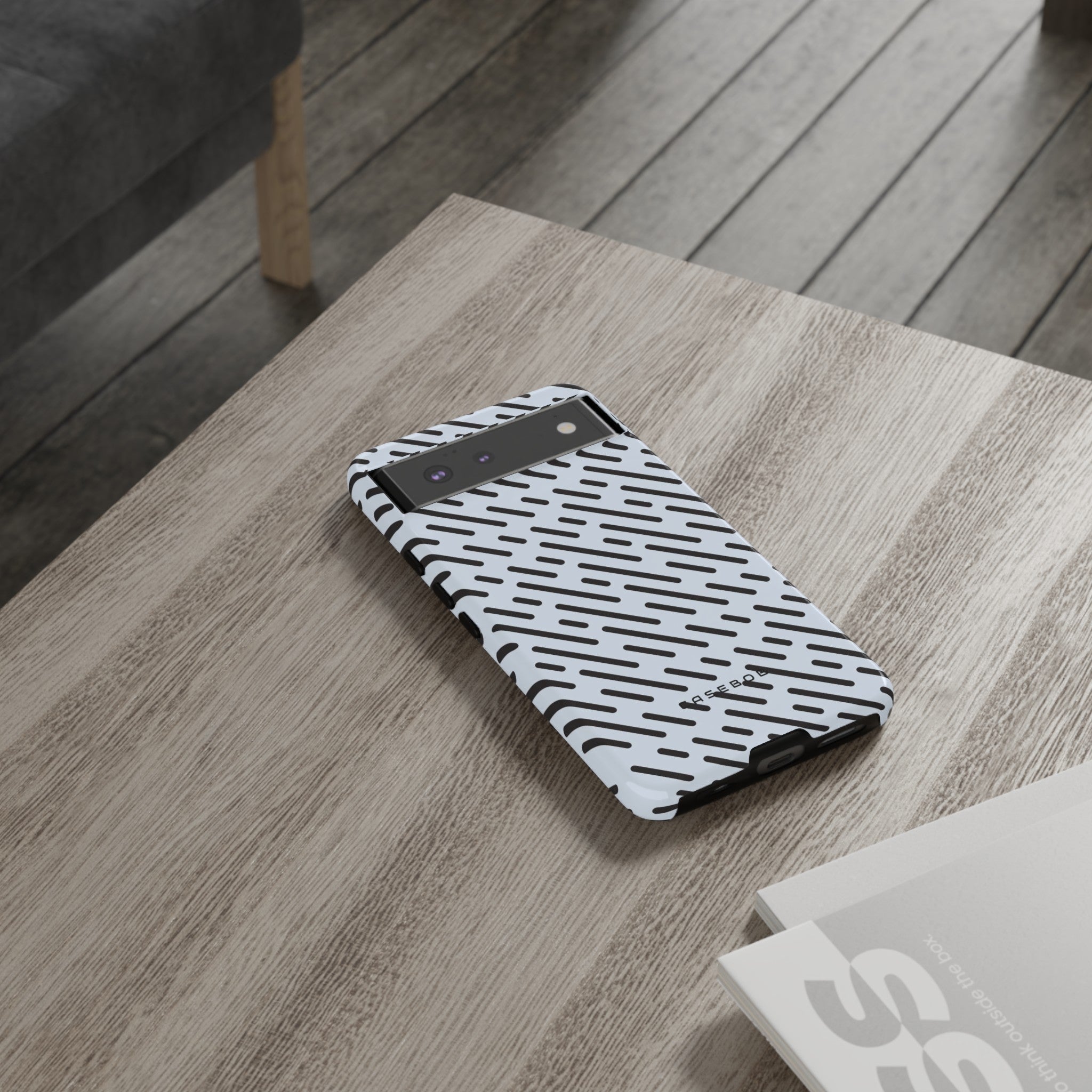 Monochrome Dash - Protective Phone Case