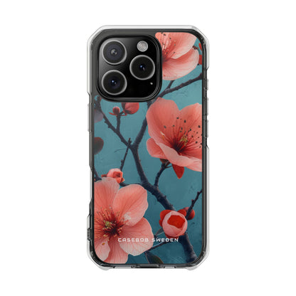 Floral Harmony Burst iPhone 16 - Clear Impact Phone Case