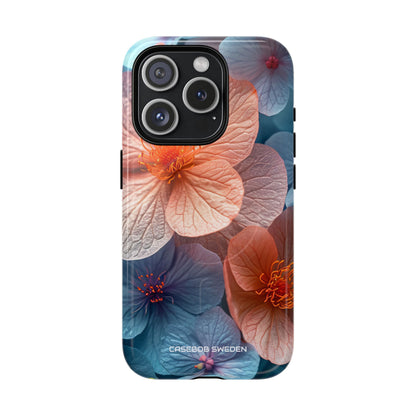 Peach Blossom Serenity - Tough + MagSafe® iPhone 15 Phone Case