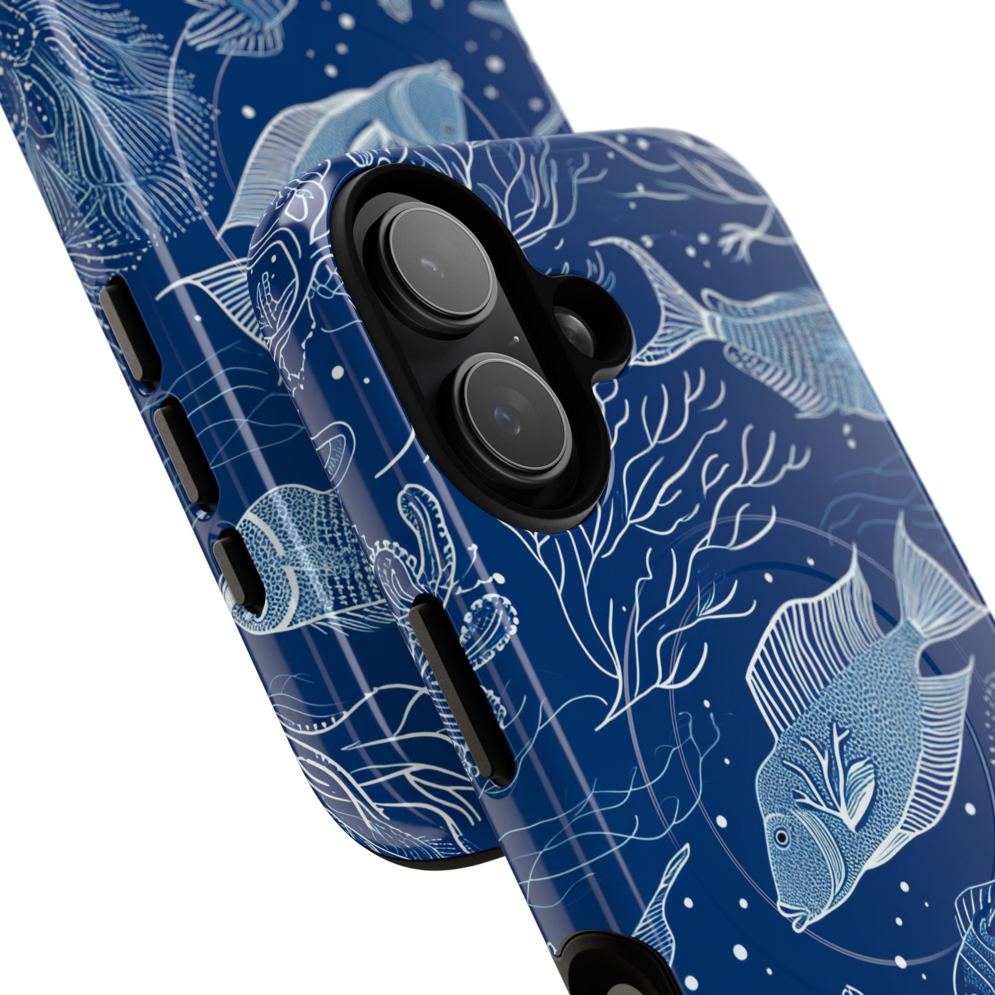 Navy Scale Reef iPhone 17 Case - Tough+