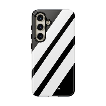 Diagonal Bands Noir Samsung S24 Case - Tough