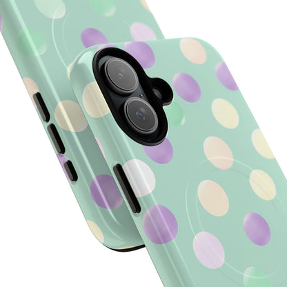 Pastel Polka Dots - Tough + MagSafe® iPhone 16 Phone Case