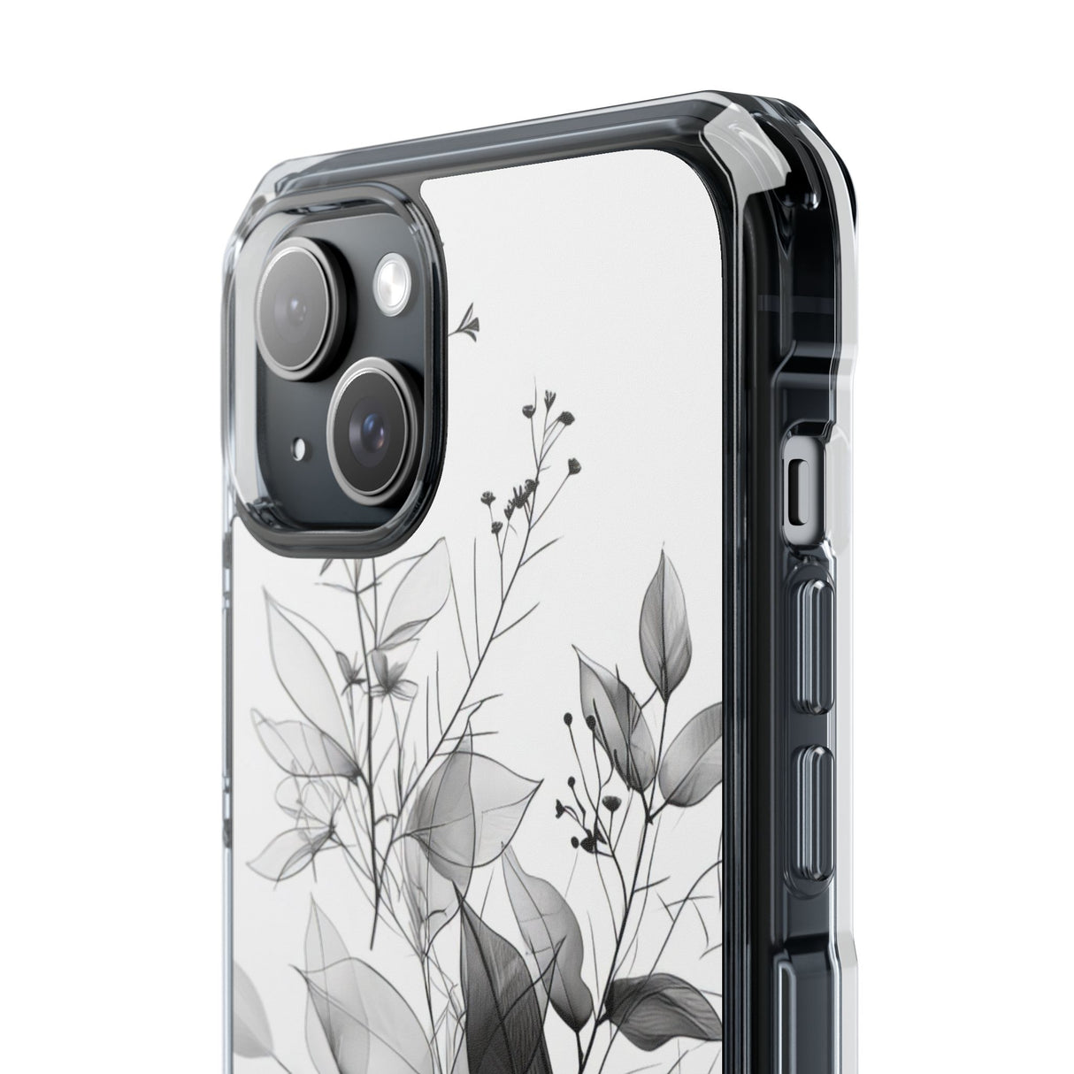 Ethereal Monochrome - Phone Case for iPhone (Clear Impact - Magnetic)