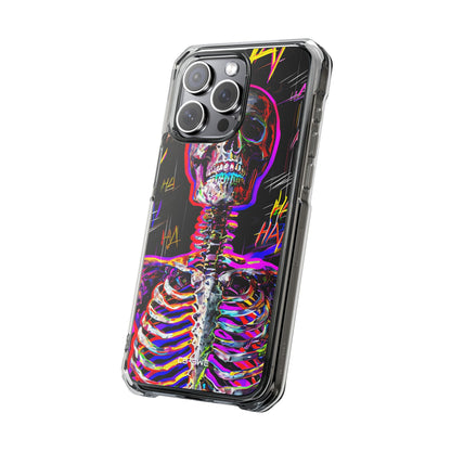 Neon Skeleton Chaos iPhone Case - Impact