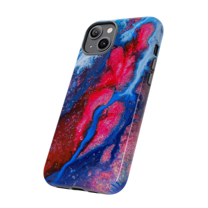 Red n Blue Ink Art iPhone Case (Protective) Phone Case