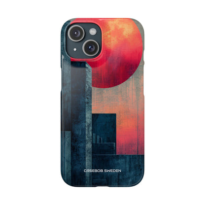 Abstract Geometric Skyline - Slim iPhone 15 Phone Case