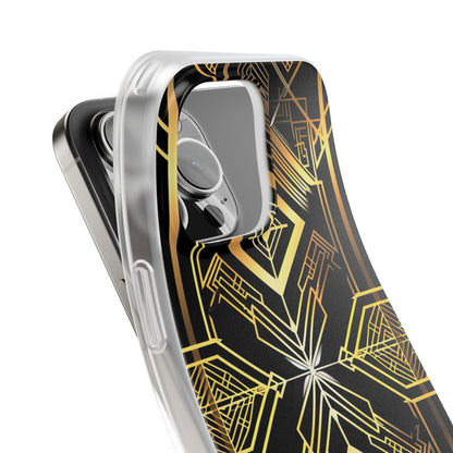 Golden Geometric Opulence iPhone 16 - Flexi Phone Case