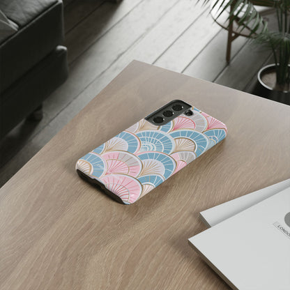 Art Deco Pastel Fan Pattern - Tough Samsung S22 Phone Case