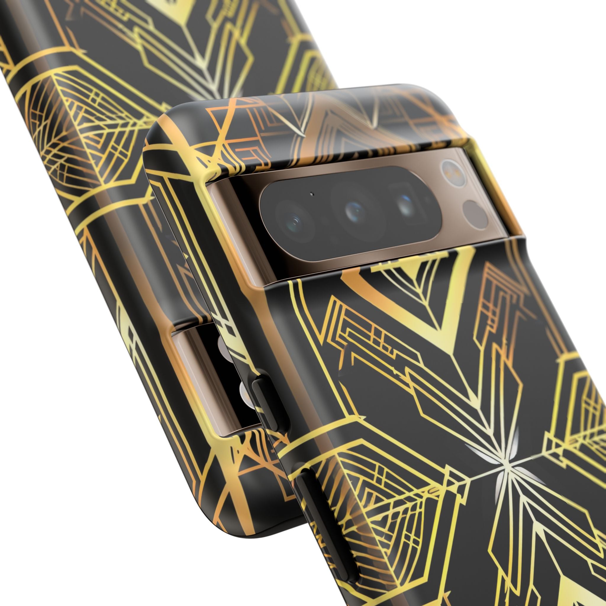 Golden Geometric Opulence Google Pixel 8 - Tough Phone Case