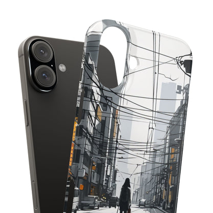 Urban Noir Streetscape iPhone 16 - Slim Phone Case