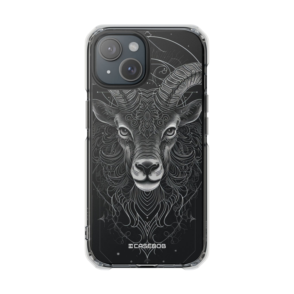 Mystic Ram Mandala – Handyhülle für iPhone (Clear Impact – Magnetisch) 