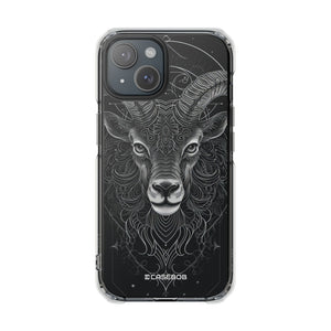 Mystic Ram Mandala - Phone Case for iPhone (Clear Impact - Magnetic)