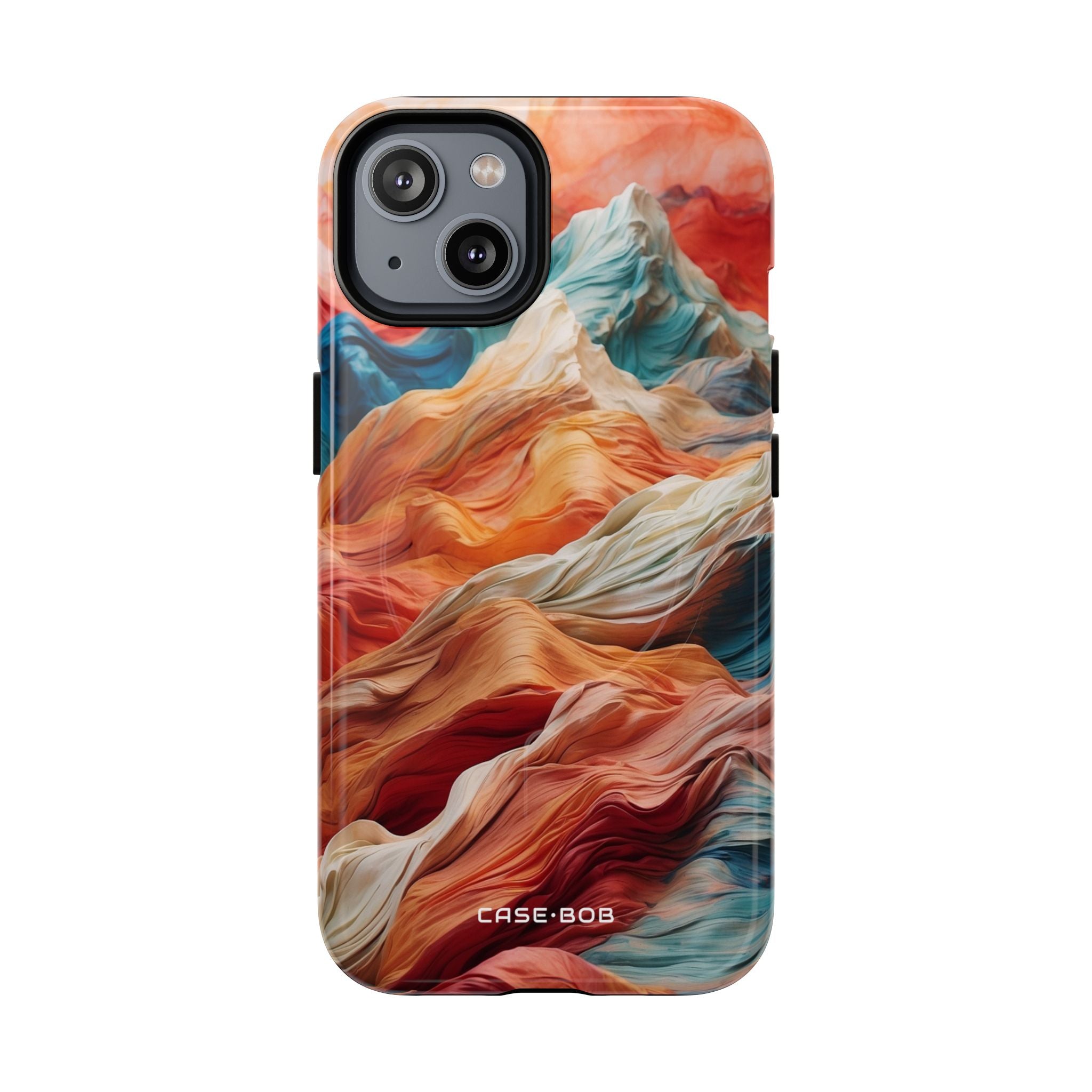 Fabric Peaks Cream iPhone 14 Case - Tough+
