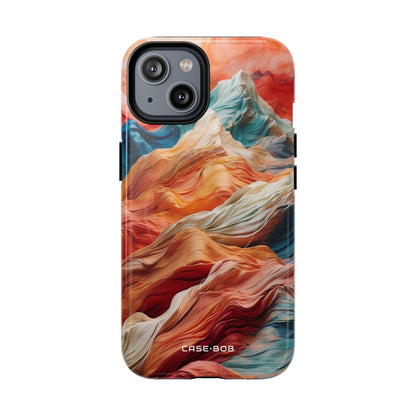 Fabric Peaks Cream iPhone 14 Case - Tough+