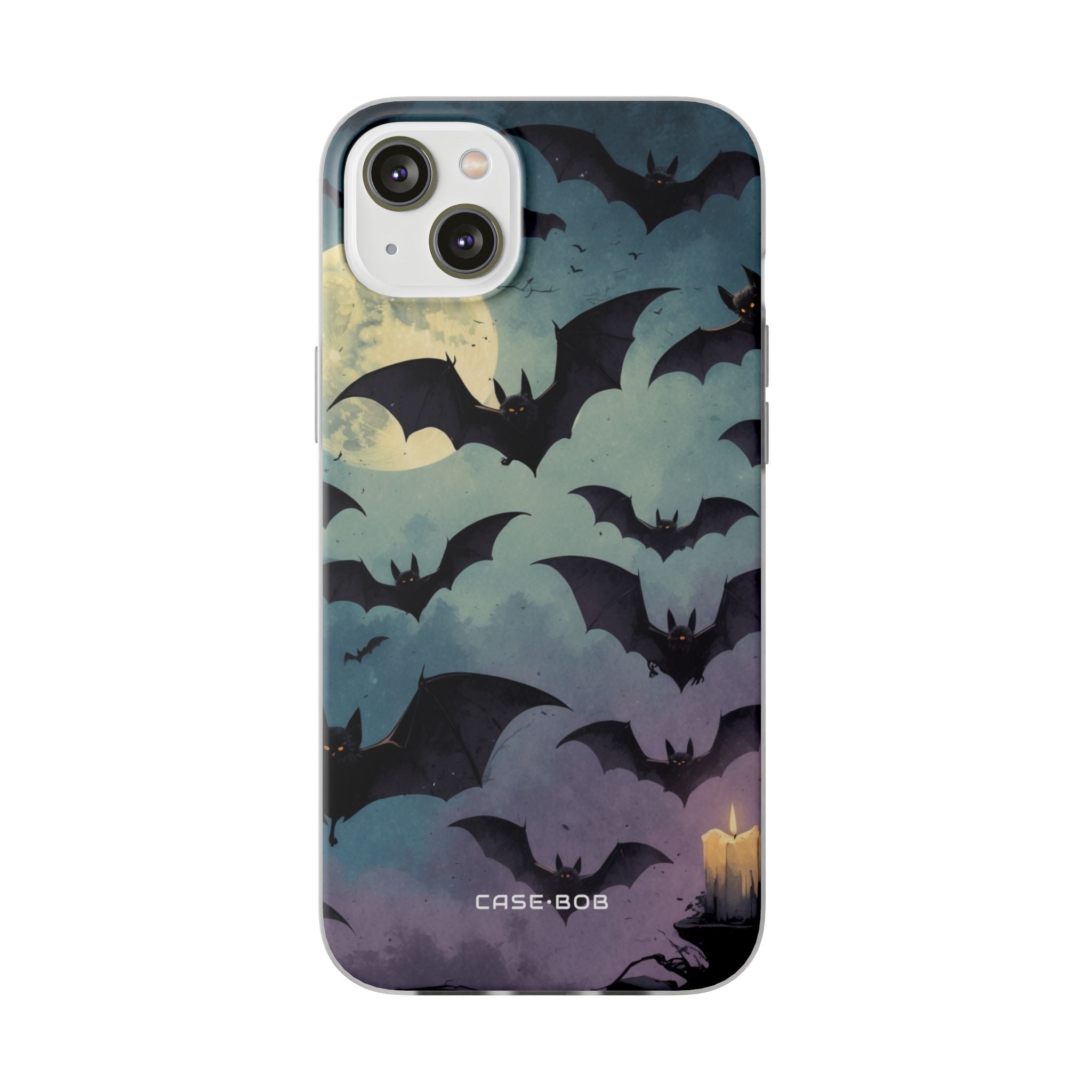 Glowing Bat Swarm iPhone 14 Plus Case - Soft