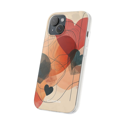 Abstract Heart Harmony - Flexi iPhone 16 Phone Case